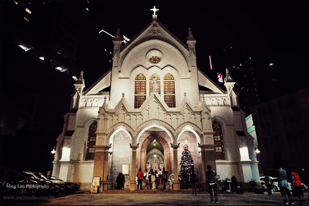  香港天主教聖母無原罪主教座堂，拍攝於2025年平安夜
The Hong Kong Cathedral of the Immaculate Conception, photographed on Silent Night 2025. Photo by Ming Lau.